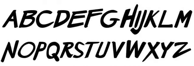 Manga speak 2 Bold Italic Font Litere mari