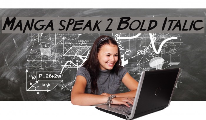 Manga speak 2 Bold Italic Example 2