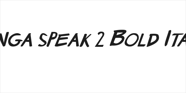 Manga speak 2 Bold Italic Logo