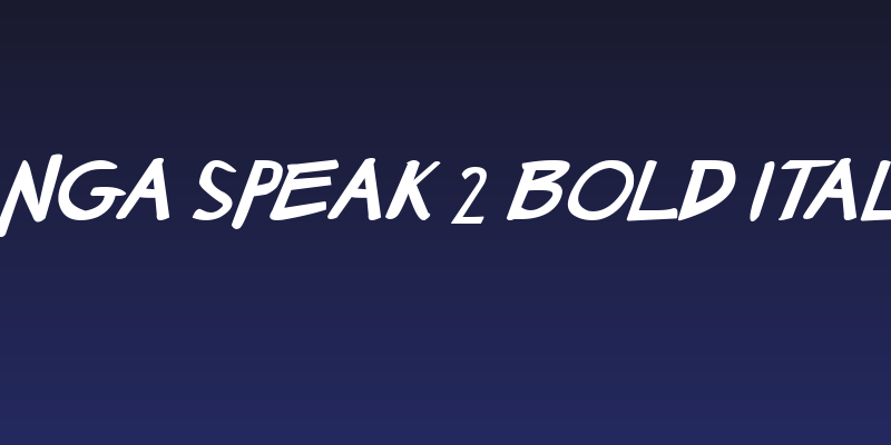 Manga speak 2 Bold Italic Social Header