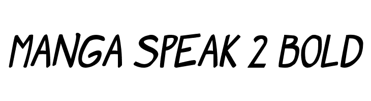 Manga speak 2 Bold Font