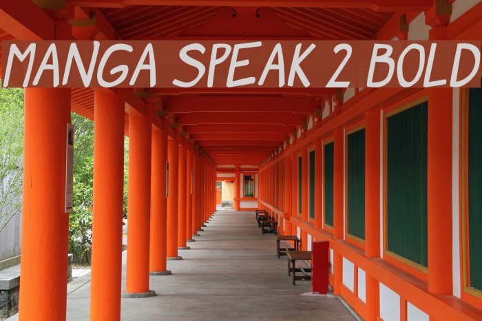Manga speak 2 Bold フォント examples