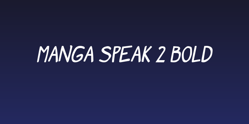 Manga speak 2 Bold Social Header