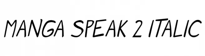 Manga speak 2 Italic  baixar fontes gratis