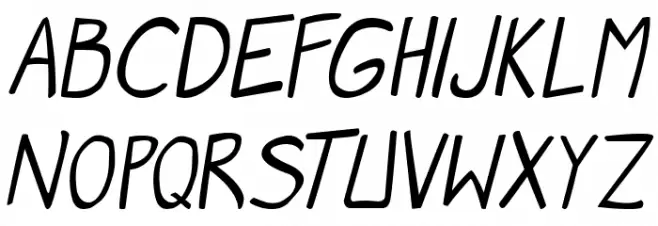 Manga speak 2 Italic 字体 大写