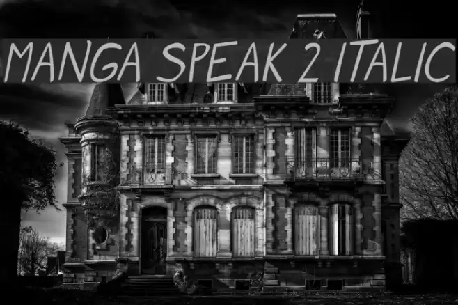 Manga speak 2 Italic Fuentes examples