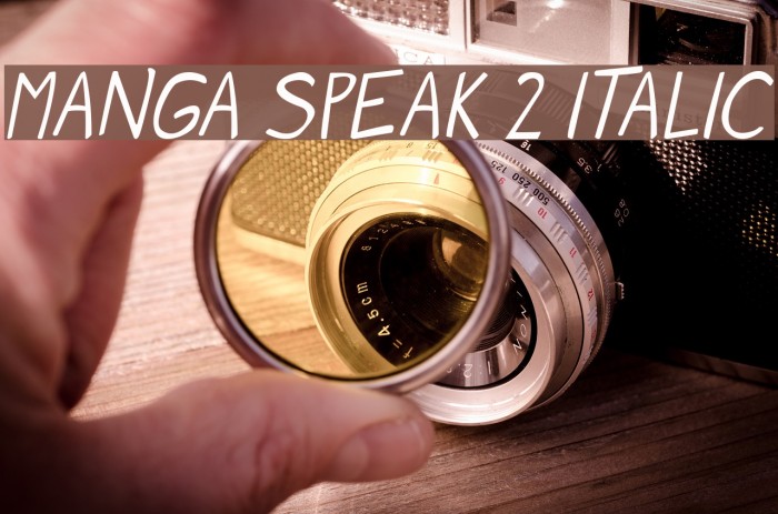 Manga speak 2 Italic Font examples