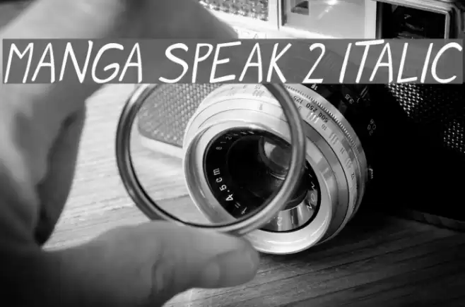 Manga speak 2 Italic Fuentes examples
