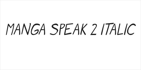 Manga speak 2 Italic Logo