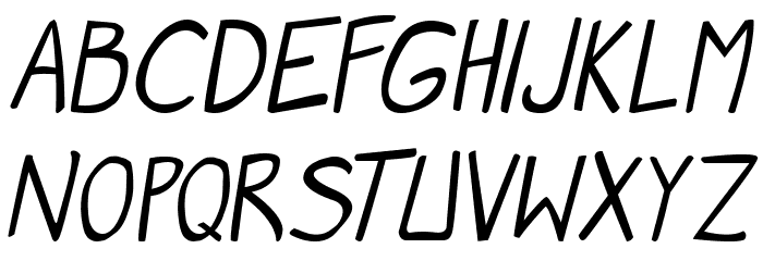 Manga speak 2 Italic Font LOWERCASE
