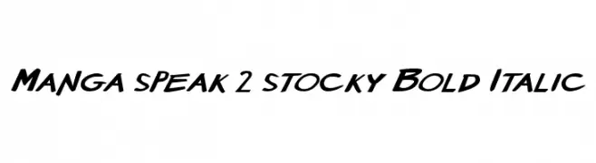 Manga speak 2 stocky Bold Italic  baixar fontes gratis