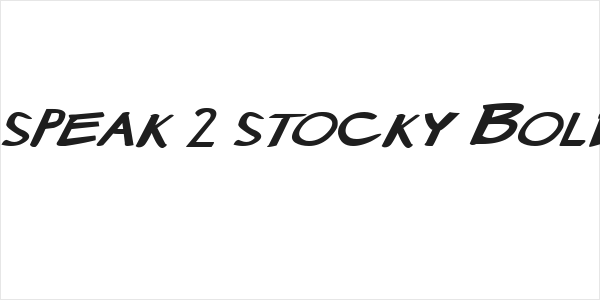 Manga speak 2 stocky Bold Italic Logo