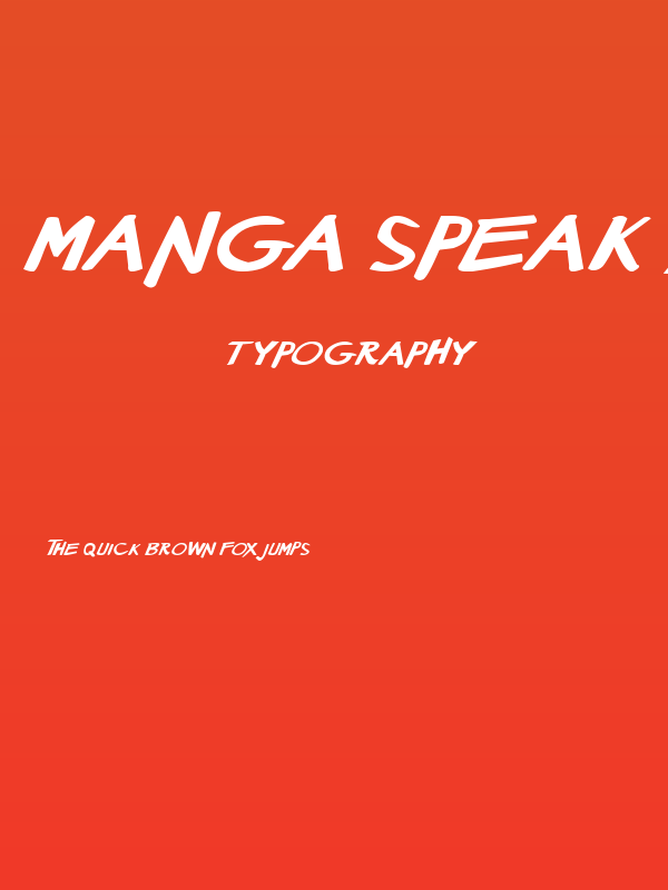 Manga speak 2 stocky Bold Italic Poster