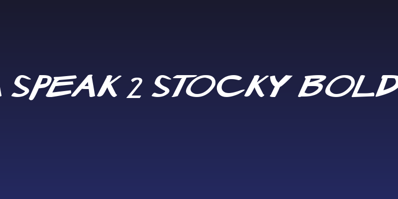 Manga speak 2 stocky Bold Italic Social Header