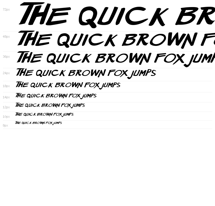 Manga speak 2 stocky Bold Italic Waterfall