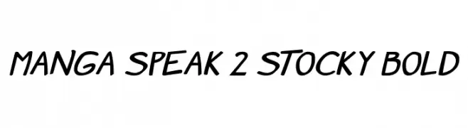 Manga speak 2 stocky Bold  baixar fontes gratis