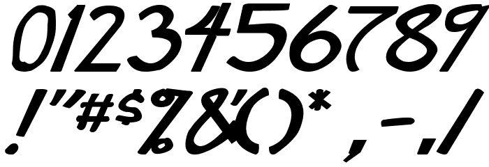 Manga speak 2 stocky Bold Font OTHER CHARS