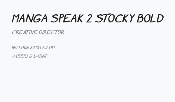 Manga speak 2 stocky Bold Business Card