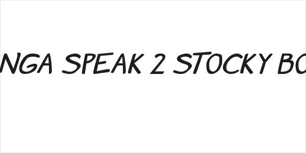 Manga speak 2 stocky Bold Logo