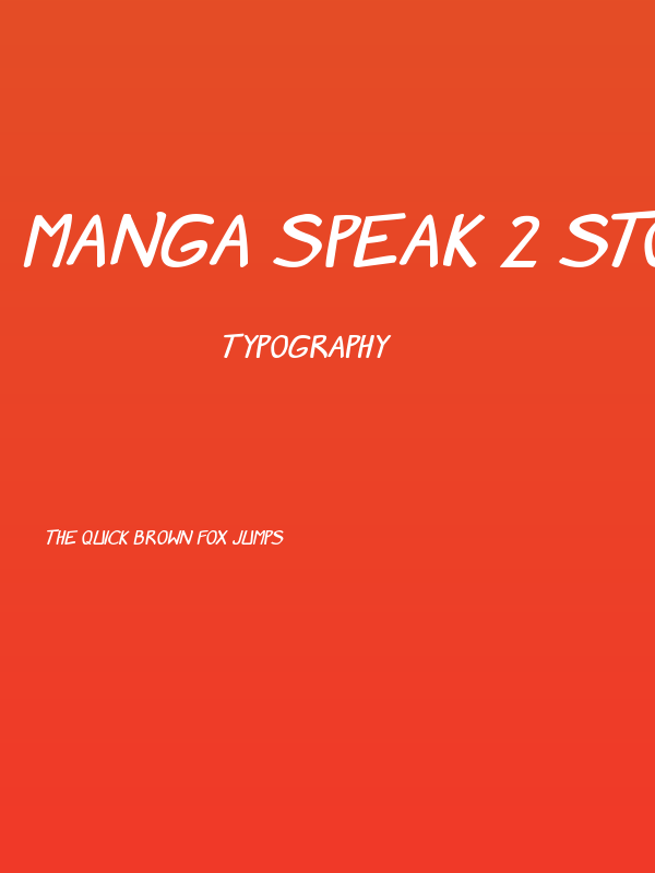Manga speak 2 stocky Bold Poster