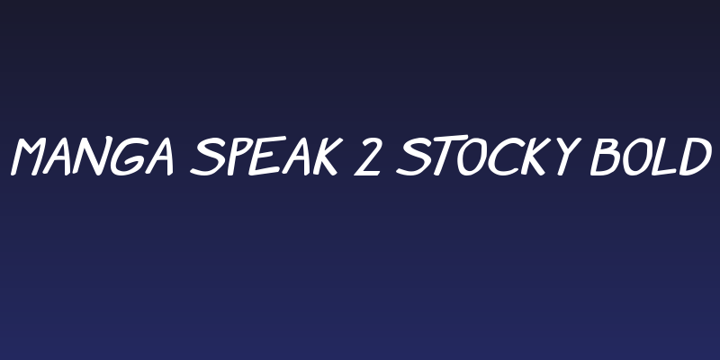 Manga speak 2 stocky Bold Social Header