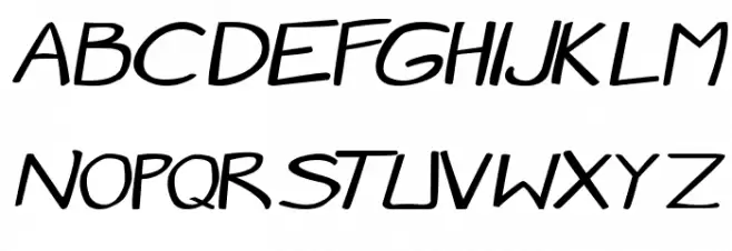 Manga speak 2 stocky Italic خط أحرف كبيرة