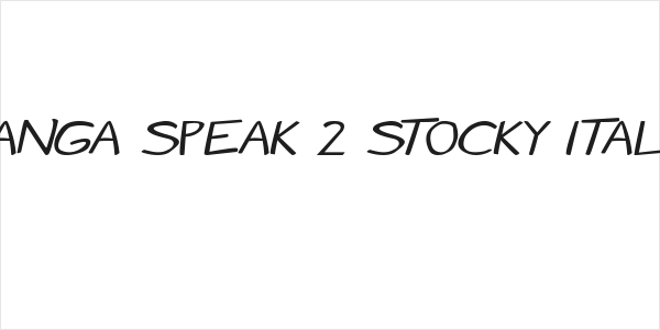 Manga speak 2 stocky Italic Logo