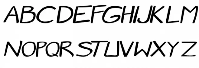 Manga speak 2 stocky Italic फ़ॉन्ट लोअरकेस
