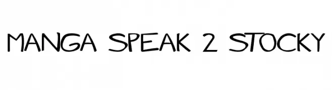 Manga speak 2 stocky  baixar fontes gratis