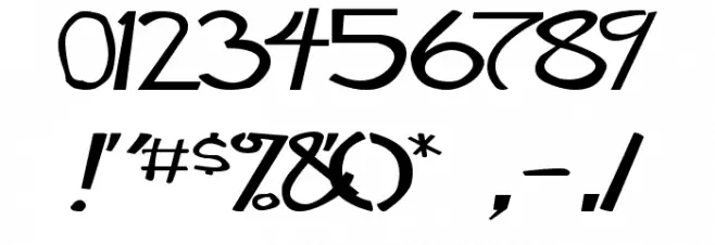 Manga speak 2 stocky Font OTHER CHARS