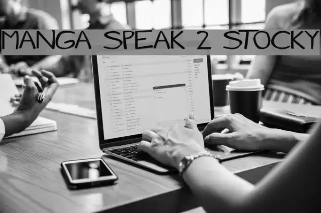 Manga speak 2 stocky Font examples