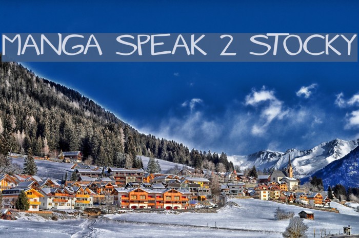 Manga speak 2 stocky Font examples