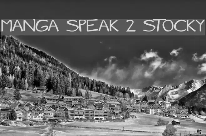 Manga speak 2 stocky Font examples