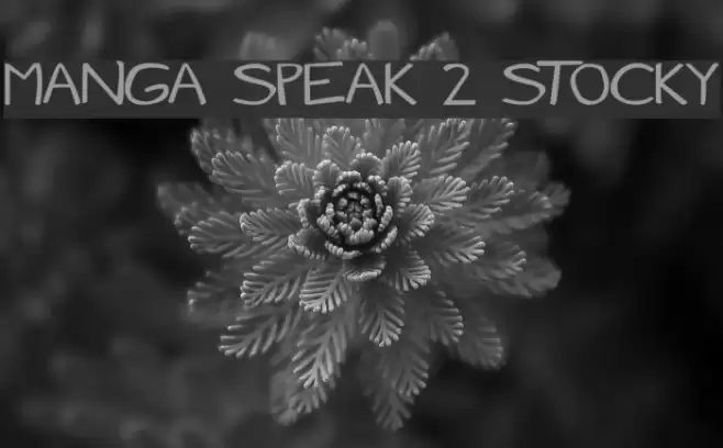 Manga speak 2 stocky Font examples