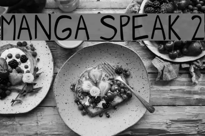 Manga speak 2 Font examples