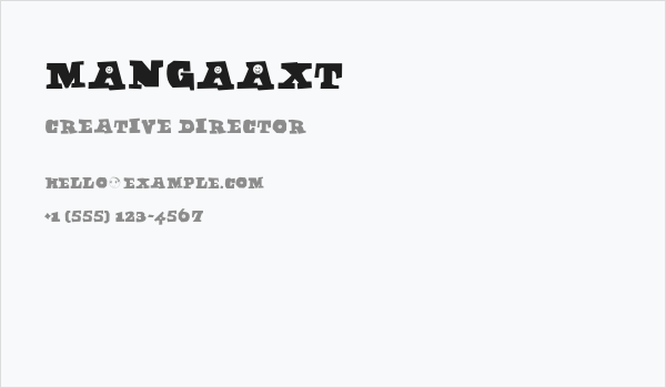 MangaAxt Business Card