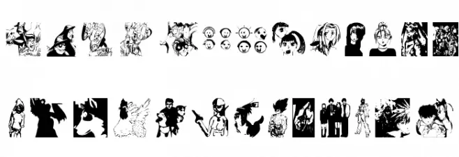 MangaManjana Schriftart Groß