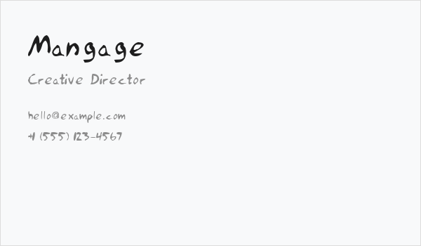 Mangage Business Card