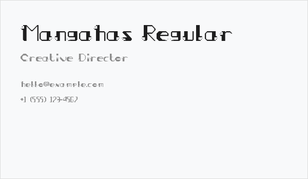 Mangahas Regular Business Card