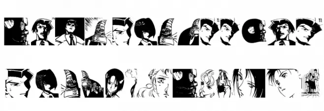 Mangalia Caratteri MINUSCOLO