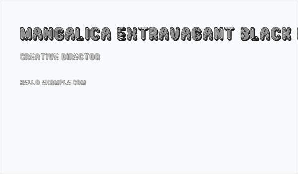 Mangalica Extravagant Black Regular Business Card