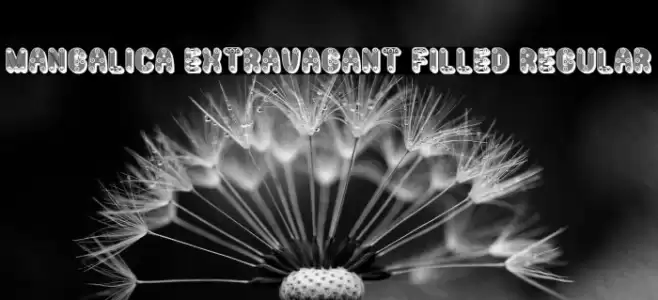 Mangalica Extravagant Filled Regular Font examples