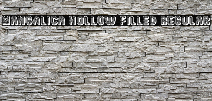 Mangalica Hollow Filled Regular Font examples