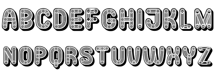 Mangalica Hollow Filled Regular Font LOWERCASE