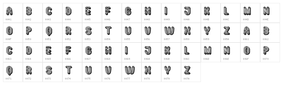 Mangalica Regular Character Map