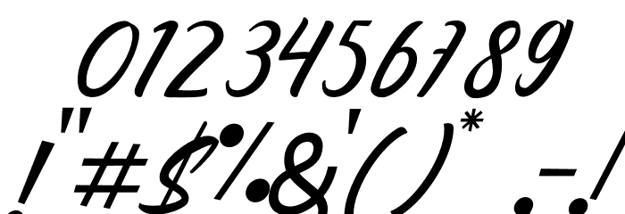 Manggala Italic Font OTHER CHARS