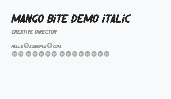 Mango Bite Demo Italic Business Card