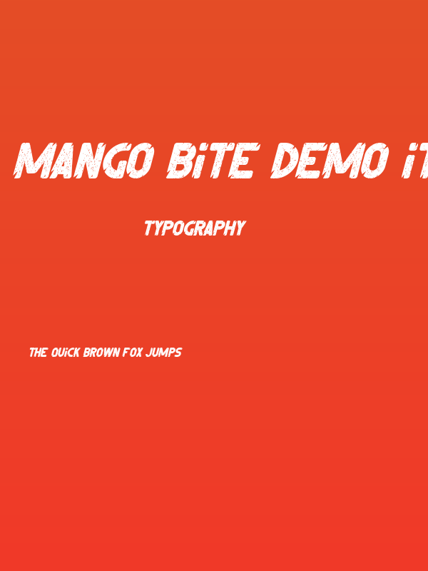 Mango Bite Demo Italic Poster