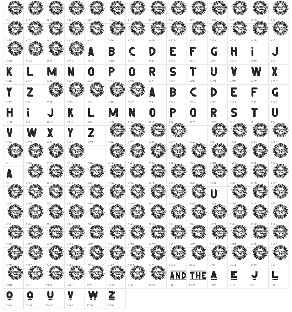 Mango Bite Demo Character Map