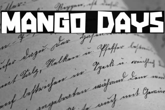 Mango Days Font examples